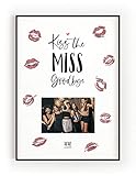 DeinWeddingshop Kiss The Miss Goodbye - Junggesellinnenabschied Erinnerung Andenken Geschenk JGA Spiel Bachelorette (Poster)