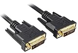 PremiumCord DVI Verbindungskabel - 3m, Dual-Link, DVI-D (24 + 1) Stecker auf Stecker, Digital, Full HD 1080P, max. Auflösung: 2560 x 1600 Pixel 60Hz, Farbe schw