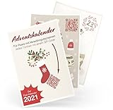 Paar Adventskalender 2021 - 24 QR Code Pärchen Aufgaben - Adventskalender Liebe Karten - Verwöhngutscheine scannen statt rubbeln - innovativer Postkarten Adventskalender für Männer und F