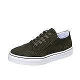 BAOFUBA Freizeitschuhe Damen Mode Wildleder Sportschuhe Casual Flache Turnschuhe Lässige Low Top Sportschuhe Leichtgewicht Board Schuhe Bequeme Einzelschuhe Outdoor rutschfeste L