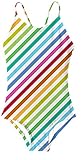 RAISEVERN Ein Stück Badeanzug Mehrfarben,Colorful Stripe,7-8Jahre (Etikette L)