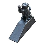 Türstopper Süße Katzentürstopper Aus Gusseisen, Tierstatue Türstopper, Robuster Rustikaler Dekor-Bodenstopper für Zuhause/Büro/Garage/Terrassentür (Color : Black)