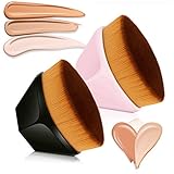 Onlylove Make-up-Pinsel, 2 Stück, professionell, schnell Make-up Foundation-Pinsel, synthetische dichte Borsten, nahtlose Kosmetikpinsel mit Aufbewahrungsbox