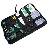 Netzwerkkabelreparatur-Wartungstool-Kit RJ45 RJ11 LAN-Kabel-Tester-Crimper-Stripperlarge-Kapazität flexibel und langlebig