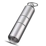 Goodplan Runde Zigaretten-Taschen-Kasten-Aluminiumlegierung Keychain Zigaretten-Etui wasserdichter Zahnstocher-Halter für im Freienak