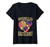 Damen Offizielles bastel shirt für kreative Bastel Fans T-Shirt mit V