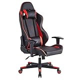 LFEWOZ Gaming-Stuhl, ergonomischer Stil, Drehstühle, Rennstil, hohe Rückenlehne, PU-Leder, PC-Computerstuhl für Bürostuhl, Chefsessel, Heimspieler, Schreib