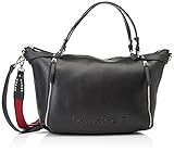 Desigual Womens BOLS_Embossed Half LIBIA Hand Bag, Black, One S