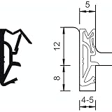 Gedotec Zargendichtung Haustür-Dichtung 12mm Silikon-Türdichtung weiß - DS 112a | Silikon-Dichtung Nutbreite 4–5 mm | Flügelfalzdichtung MADE IN GERMANY | 6 Meter - Fenster-Dichtung zum Einb