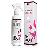 ﻿Pro Pooch Hunde-Parfüm gegen Geruch (250 ml) - Hunde-Fellpflege-Spray-Deo mit Babypuder Duft als Ergänzung zum Hundeshampoo - Sanft & Hautverträg