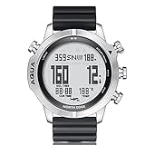 KKZ Herren Tauchen Computer Uhr Wasserdicht 100 Mt Intelligent Digital Freiheit/Scuba Tauchen Uhr Etimeter Barometer Kompass Temperaturuhr,