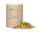 Kräutertee 'Night-Time-Mandarine' 99naturals Premium Tee 80g mit Ingwer,Johanniskraut, Baldrian, Kamille und Weiß