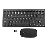 Qirun 2,4 G Multifunktions-Mini-Tastatur und Maus, ultradünn, kabellos, 1000 dpi, für Laptop, Büro, Zuhause, Windows-Sy