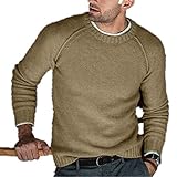 ZYYM Herren Weihnachtspullover Norweger-Pullover Winter Strickpullover Grobstrick Pullover mit Rundhalsausschnitt Herren Sweatshirt Pullover Langarmshirt Pulli ohne Kapuze Classic Sp
