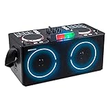 MEDION X61420 Party-Soundsystem mit DJ-Controller (Partylautsprecher, Akku, Farbige LED, 8 multifunktionelle Performance Pads pro Deck, Bluetooth, 2 x 20 W RMS)