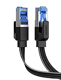 UGREEN Cat 8 Lan Kabel Gigabit 40Gbps 2000MHz Netzwerkkabel Ethernet Kabel POE RJ45 Nylongeflochtenes Internet Kabel Wlan kompatibel mit PS5/4, Steam Deck, Xbox, Router, Switch, Modem usw. (1M)