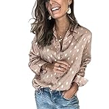 Fainash Damen Revershemd Persönlichkeit Mode Lässig Pendler Alltag Komfort Trend Streetwear Langarmhemd Tops S