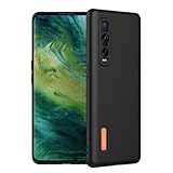 FUNMAX+ Oppo Find X2 Pro 5G Hülle Case, Silikon Handyhülle mit [Schutz für Kamera] [Faser-Innenraum] Anti-Scratch Dünn Schutzhülle Stoßfest Cover für Find X2 Pro (Schwarz)