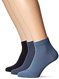 PUMA Plain 3P Quarter Socke, Blau (Denim Blue), 43-46