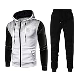 BOOMJIU Herren Jogginganzug Trainingsanzug Sportanzug Sporthose Hoodie Hose für Gym Warm Tracksuit Sporthose und Trainingsjack