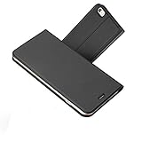 RADOO iPhone 6S Hülle,iPhone 6 Hülle, Premium PU Leder Handyhülle Brieftasche-Stil Magnetisch Klapphülle Etui Brieftasche Hülle Schutzhülle Tasche für Apple iPhone 6/6S 4.7 Zoll (Schwarz Grau)