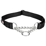 Trixie 202901 Premium Zug-Stopp-Halsband, L–XL: 45–70 cm/25 mm, schw