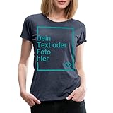 Spreadshirt Personalisierbares T-Shirt Selbst Gestalten mit Foto und Text Wunschmotiv Frauen Premium T-Shirt, M, B