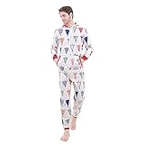 KAIXLIONLY Einteilige Schlafanzüge Herren Schlafoveralls Nachtwäsche Männer Playsuit Casual Jumpsuit Winter Thermo Homewear Pyjama Sportbekleidung Reiß