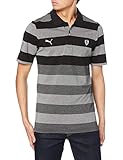 Puma Scuderia Ferrari Striped Herren Poloshirt, schwarzes, S