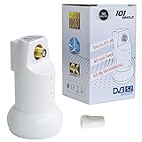 Verlässliches Digital Single LNB Full HD HDTV 3DTV 4K-UltraHD mit Regenschutz I DVB S2 DVB S LNB rauscharmer Signalumsetzer universal Satellitenkopf für 1 Teilnehmer I Na-Digital 101