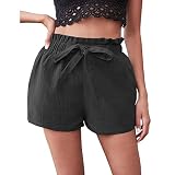 Kurze Hose Damen, Elastische Taille, Gerade Shorts Mit Tasche, Vintage, Dunkelgrau, Schnürung, Laufshorts, Sport, Sommer, Atmungsaktiv, Fitnessstudio, Sweat-Shorts, Yoga Für Frauen, Mädchen, XXL
