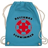 Shirtracer Wassersport - Rettungsschwimmer - Unisize - Hellblau - Beruf/Arbeit - WM110 - Turnbeutel und Stoffbeutel aus Baumw