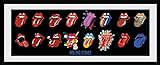 GB Eye Gerahmtes Poster 'The Rolling Stones, Zungen, mehrfarbig, 30 x 75 