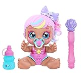 Kindi Kids 50129 Baby Doll Elektronische 16,5 cm Puppe und 2 Shopkin Accessoires, Popp