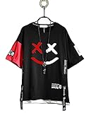 Hello MrLin Herren Techwear Japanisches Harajuku Streetwear Hip Hop Kurzarm T-S