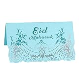 Geburtstagskarten Laser Cut Table Name Place Karten Vintage Blume Postkarten Ramadan Kareem Muslim Party Einladungskarte Dekor Grußkarten 5 0PCS. Geburtstagskarte (Color : Blue, Size : 6X10cm)