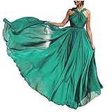 GFGHH Damen Spitze Off Shoulder Plissee Elegante Maxikleid Partykleid Multiway Lange Abendkleid Hochzeit Brautjungfernkleid Bodenlang Cocktailkleid V-Ausschnitt Festlich Kleid Rückenfrei Strandk