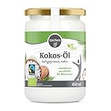 borchers Bio-Fairtrade Kokosöl Nativ | Naturbelassen | Erste Kaltpressung | zum Kochen Braten und Backen | Vegan | 450