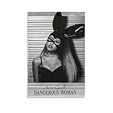 Ariana Grande Dangerous Woman American Singer Poster Leinwand Wand Zimmer Dekor Kunst Retro Album Wandgemälde für Wohnzimmer 20 x 30