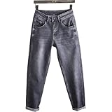 Jubaton Damen Jeans Neunte Hose Gewaschen Hoch taillierte Haremshose Stretch und bequemes Gesäß Sexy weiches Temperament 32