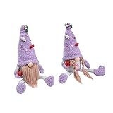 Cicano Weihnachtspuppe aus Plüsch, 2 Stück, Weihnachtsornamente, Gonmes-Set, schwedische Engel-Puppen, Anhänger, Weihnachten, handgefertigte Hängedek