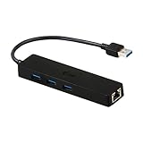 i-tec USB 3.0 Slim HUB 3 Port + Gigabit Ethernet Adapter, USB 3.0 auf RJ-45, 10/100/1000 Mbps, 3x USB 3.0 Port, für Notebook Ultrabook Tablet PC, Windows Mac Linux