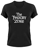 The Twilight Zone 1959 Logo Fan T-Shirt Fanshirt, L, Ladies schw