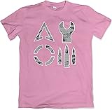 Teamzad Battle Ready and Field Tested for 2042 Classes Console PC Gaming Mens Pink T Shirt M