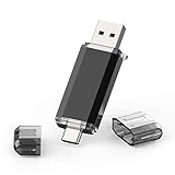 USB-Stick 128GB, TOPESEL USB-Flash-Laufwerke USB 3.0 USB C Typ C Speicherstick OTG Dual Flash Drive 2-in-1 Memory Stick für Tablet, PC, Android Handy(Samsung, Huawei, Honor, Xiaomi) Schw