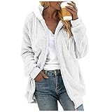 ZDJH Damen Stitching Kapuzenpullover Sweatershirt Outwear Reißverschlusstasche Plüsch-Pulloverjacke Kunstwolle Taschen Mantel Outwear Herbst und Winter Warme Kunstwolle Mantel Kleidung B