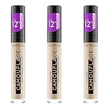 Catrice Liquid Camouflage High Coverage Concealer, Abdeckstift, hält 12 Stunden, Nr. 015 Honey, nude, für Mischhaut, für unreine Haut, ölfrei, wasserfest, ohne Alkohol, 3er Pack (3 x 5ml)