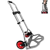 XMTECH Sackkarre klappbare Transportkarre Handkarre Rucksack Trolley mit ausziehbarem Griff und 2 Rädern belastbar bis 60kg
