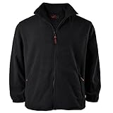 Brigg Fleecejacke Übergröße schwarz ohne Futter, XL Größe:7XL