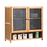 zyr Schrank Haushaltsküche Lagerung Gewürz-Rack-Arbeitsplatte Kleine Multifunktionale Geschichtete Mahlzeit Seitenaufbewahrung Gemüsekabinett Serviert Lagerschrank (Color : Wood Color, Size : 66cm)